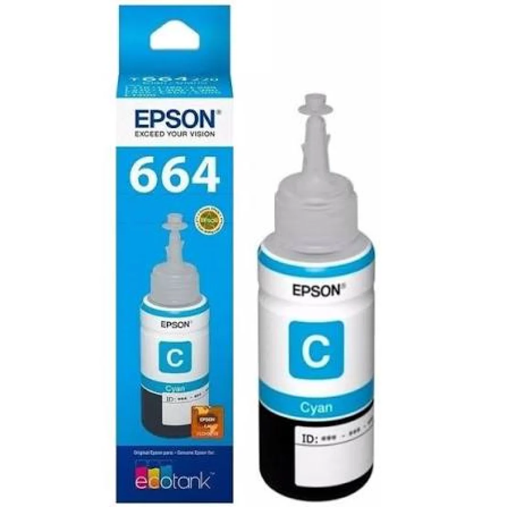 CARTUCHO EPSON MODELO 664 CYAN, PARA L110, L200, L210, L350, L355, L555, L300, L1300