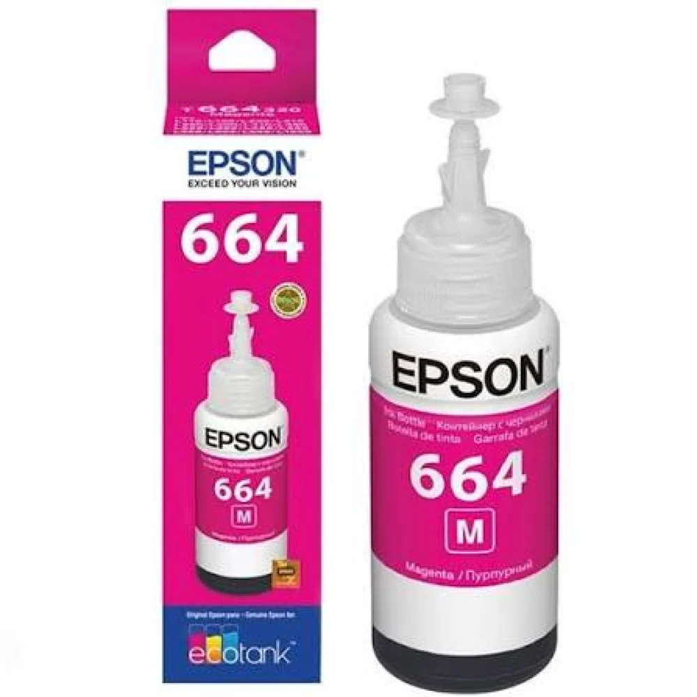 CARTUCHO EPSON MODELO 664 MAGENTA, PARA L110, L200, L210, L350, L355, L555, L300, L1300