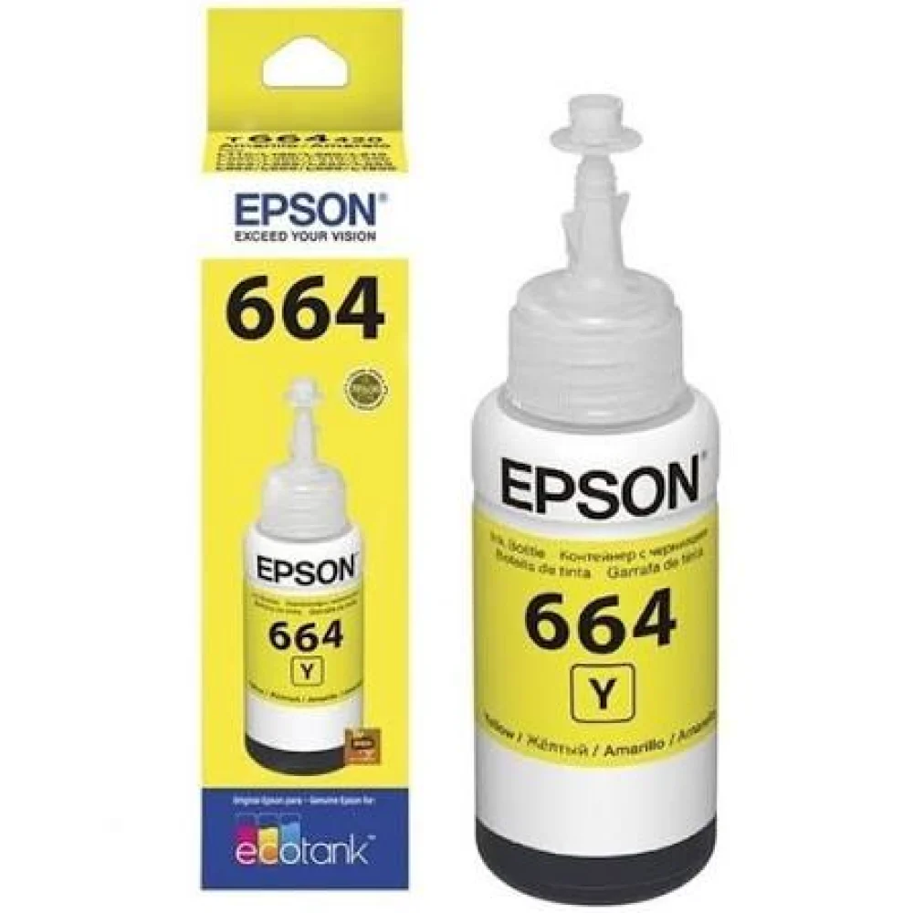 CARTUCHO EPSON MODELO 664 AMARILLO, PARA L110, L200, L210, L350, L355, L555, L300, L1300