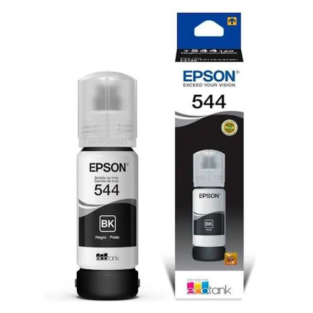 CARTUCHO EPSON MODELO T544 NEGRO, TINTA DYE, PARA L1210, L3210, L3250, L3110, L3150, L5190