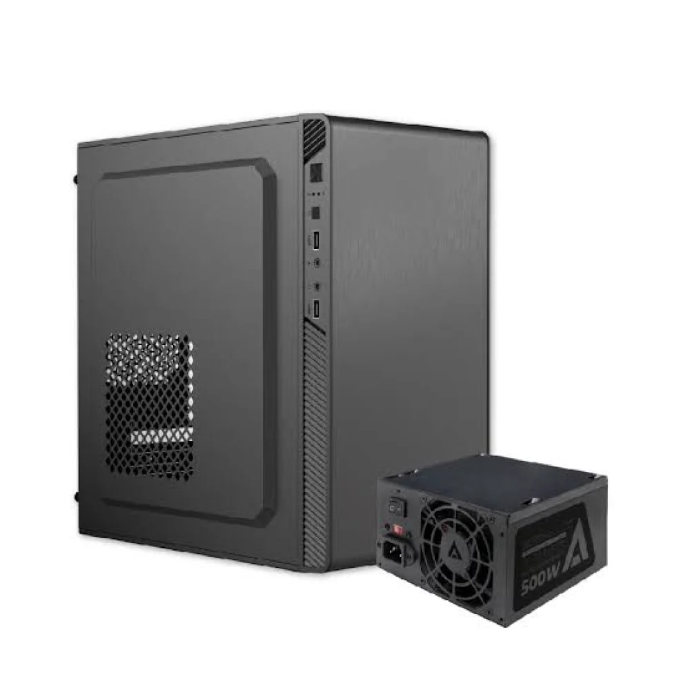 GABINETE ACTECK PERFORMANCE II GI215 / MINI TORRE / MICRO ATX, ITX / FUENTE DE PODER 500W INCLUIDA / FULL METAL / NEGRO / AC-935777