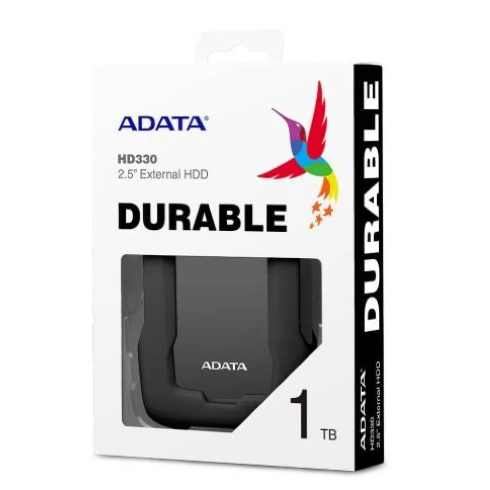 DISCO DURO EXTERNO ADATA HD330 1TB PORTATIL 2.5 USB 3.2 WINDOWS MAC LINUX CONTRAGOLPES SLIM COLOR NEGRO AHD330-1TU31-CBK