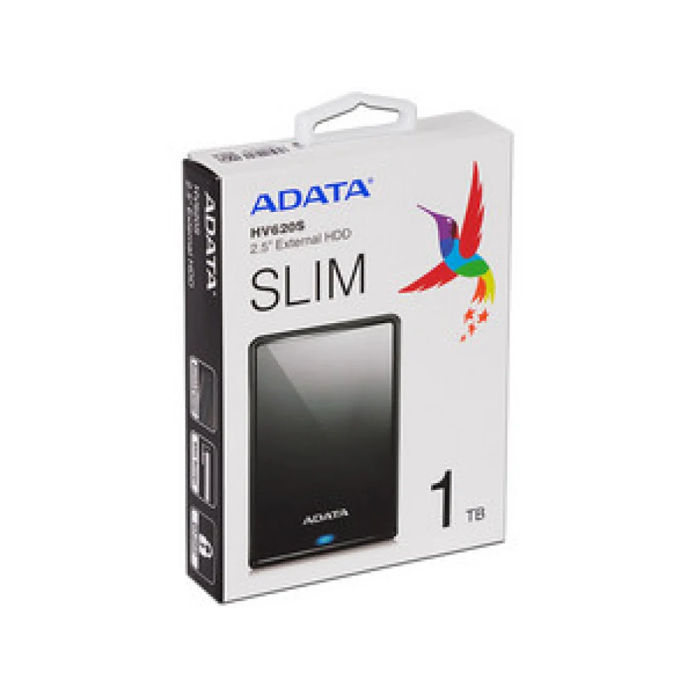 DISCO DURO EXTERNO ADATA HV620S 1TB PORTATIL 2.5 USB 3.2 WINDOWS MAC LINUX DASHDRIVE SLIM COLOR NEGRO AHV620S-1TU31-CBK