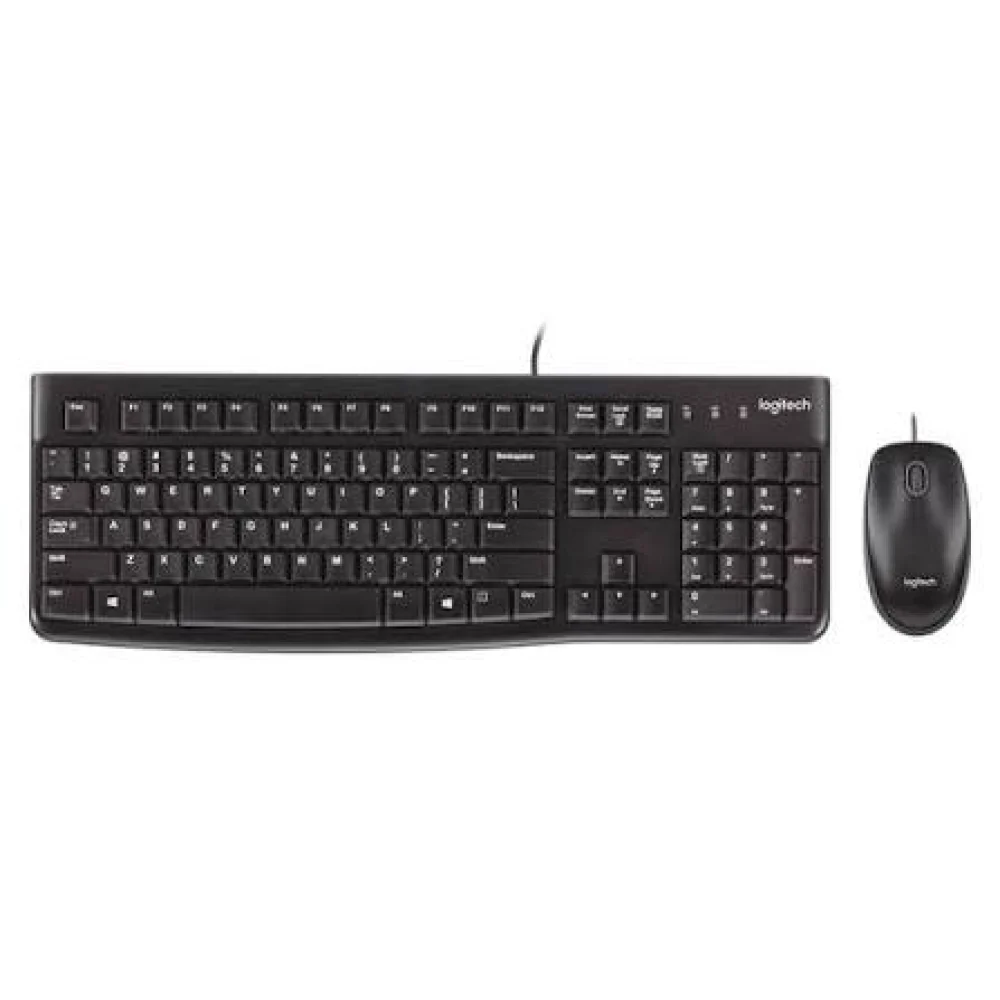 TECLADO Y MOUSE LOGITECH MK120 ALAMBRICO USB (ESPAÑOL) NEGRO