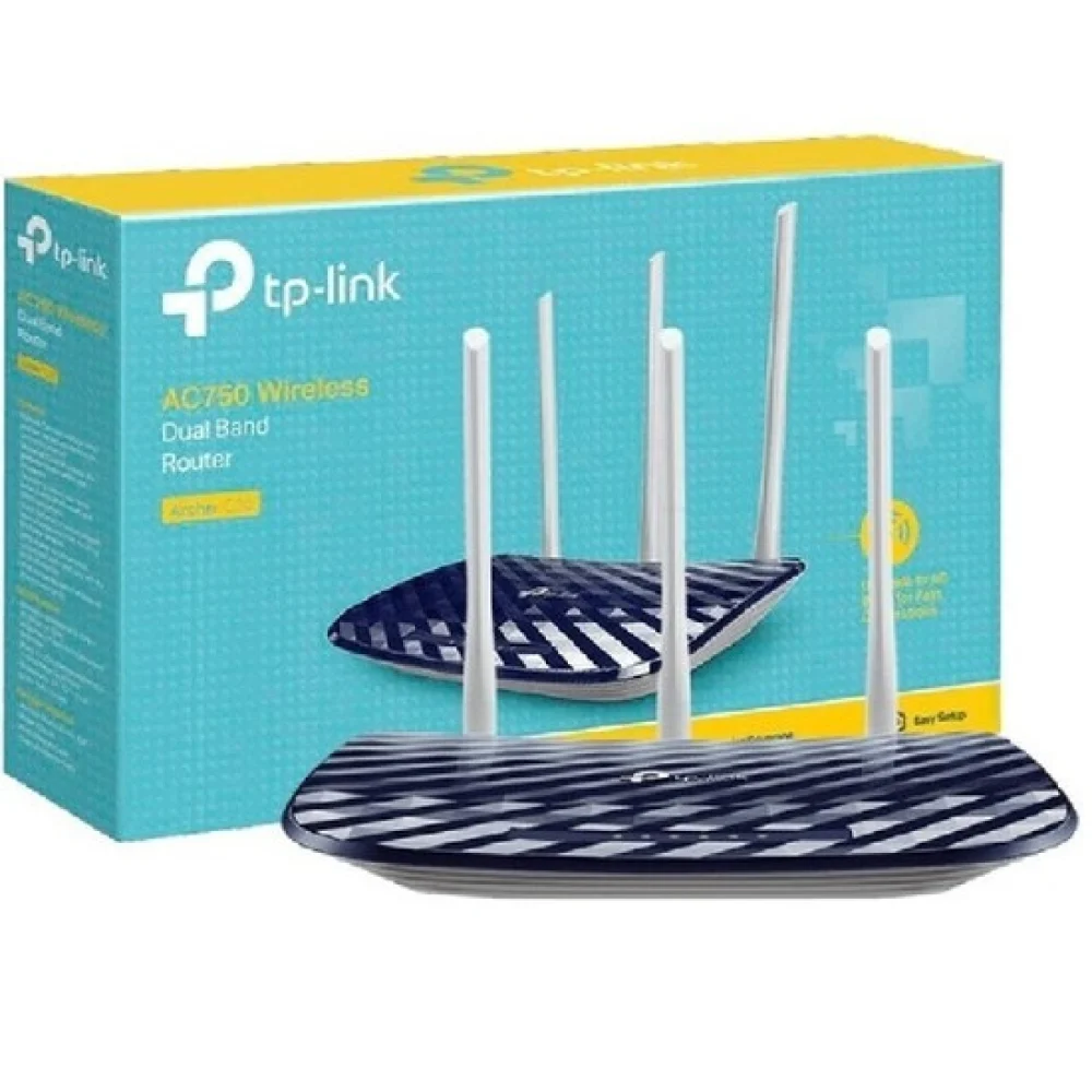 ROUTER | TP-LINK | ARCHER C20W | WISP | AC750 | DUAL BAND 2.4GHZ A 300MBPS Y 5GHZ A 433MBPS | 4 PUERTOS LAN 10/100 1 PUERTO WAN 10/100 Y 3 ANTENAS FIJAS OMNIDIRECCIONALES