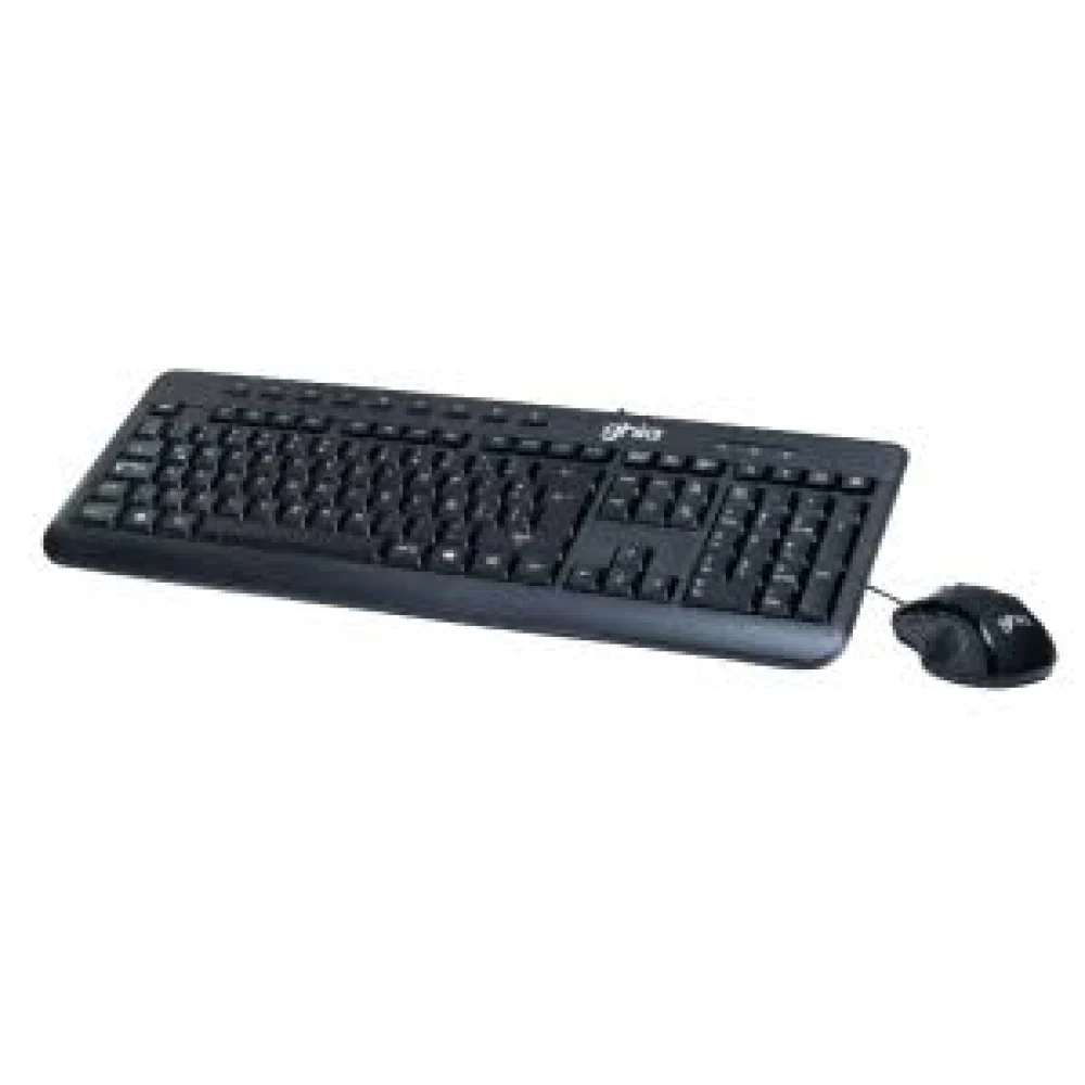 GHIA / KIT TECLADO Y MOUSE / ALAMBRICO / ERGONOMICOS / MULTIMEDIA / USB / COLOR NEGRO