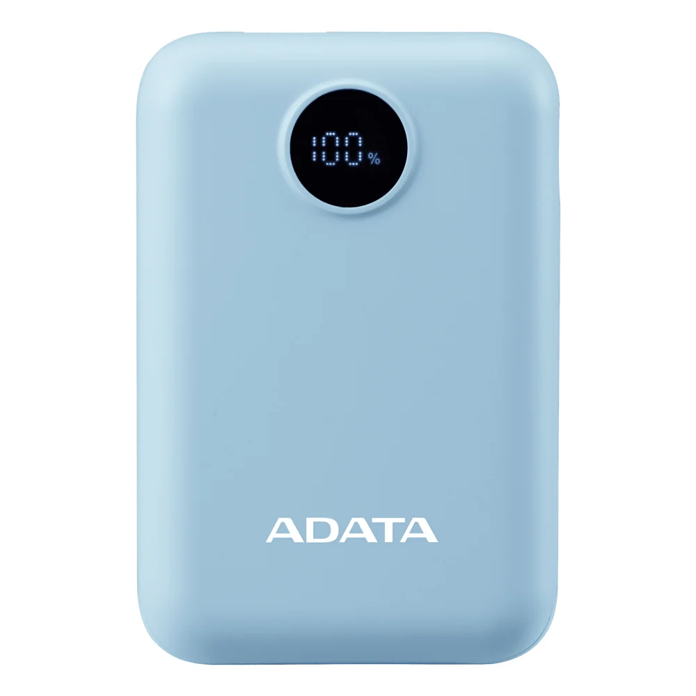 BATERIA DE RESPALDO ADATA POWER BANK C10022 10000MAH ENTRADA USB TIPO C Y USB TIPO A AZUL PC1002212PK