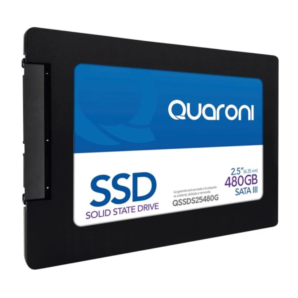 UNIDAD DE ESTADO SOLIDO SSD QUARONI 2.5 480GB SATA3 6GB/S 7MM LECT 530MB/S ESCRIT 470MB/S