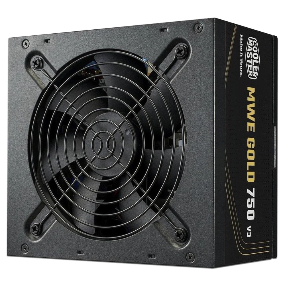 FUENTE DE PODER COOLER MASTER 750W MWE V3 ATX 3.1/80PLUS GOLD CERTIFICADA/NO MODULAR/GAMER
