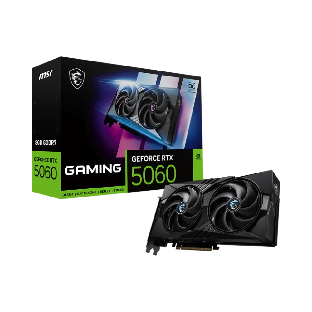 TARJETA DE VIDEO MSI GEFIORCERTX 5060 8G GAMING OC PCIE4 X 8/8GB/GDDR6/ESTANDAR/1HDMI/1XDP/DL-DVI-D X 1GAMA MEDIA /GAMER