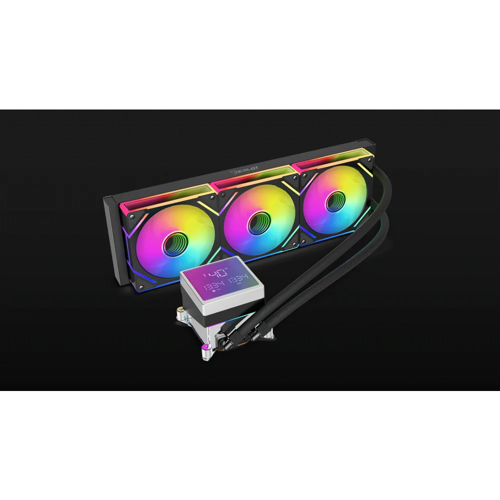 ENFRIAMIENTO LIQUIDO OCELOT GAMING OEL360-2N / 360MM / ARGB / 70 CFM / 1800 RPM / 32 DB / INTEL Y AMD / COLOR NEGRO