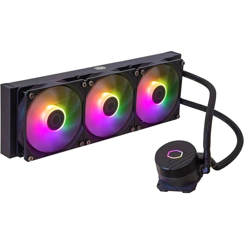 DISIPADOR DE ENFRIAMIENTO LIQUIDO COOLER MASTER MASTERLIQUID SERIE CORE II 360 / ARGB / NEGRO / GAMER