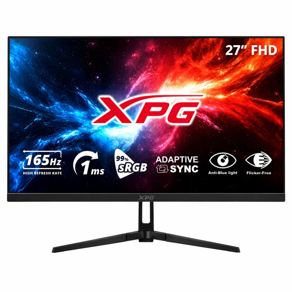 MONITOR ADATA XPG RIFT R27F6 PLANO 27 PULGADAS IN IPS 1920X1080FHD 165HZ 1MS NEGRO (RIFT R27F6 BKCMX)