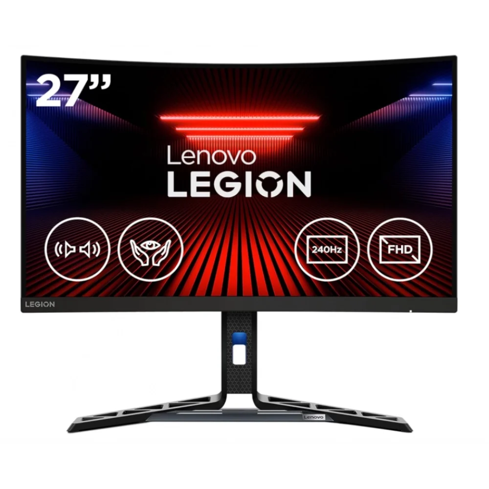 MONITOR LENOVO LEGION R27FC-30 / 27PULGADAS 1920X1080 / VA DISPLAY ANTIGLARE 16:9 / 0.5MS 240HZ CURVO / 3000:1,99%SRGB,90%DCI-P3 8BIT/ HDMI(2) DISPLAYPORT 1.4(1) / NEGRO / 3Y EN CENTRO DE SE