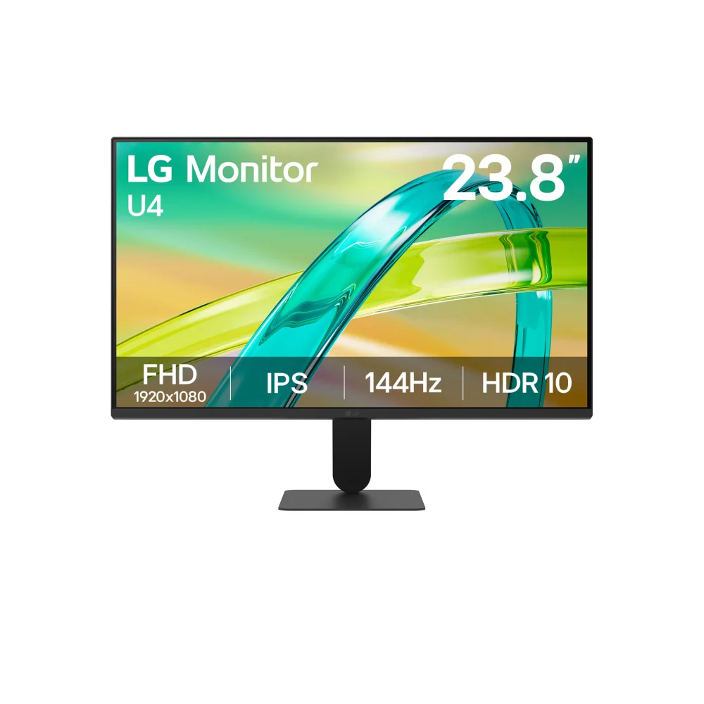 MONITOR PC LG 24U411B-B FHD 23.8 PULG,PANEL IPS,RESOL 1920X1080,ASP 16:9,144HZ,TR 1MS MBR,BRILLO 250CD/M2,CONTR 1500:1,HDR10,AMD FREESYNC,HDMI,AJUSTE INCLINACION,VESA 100X100.