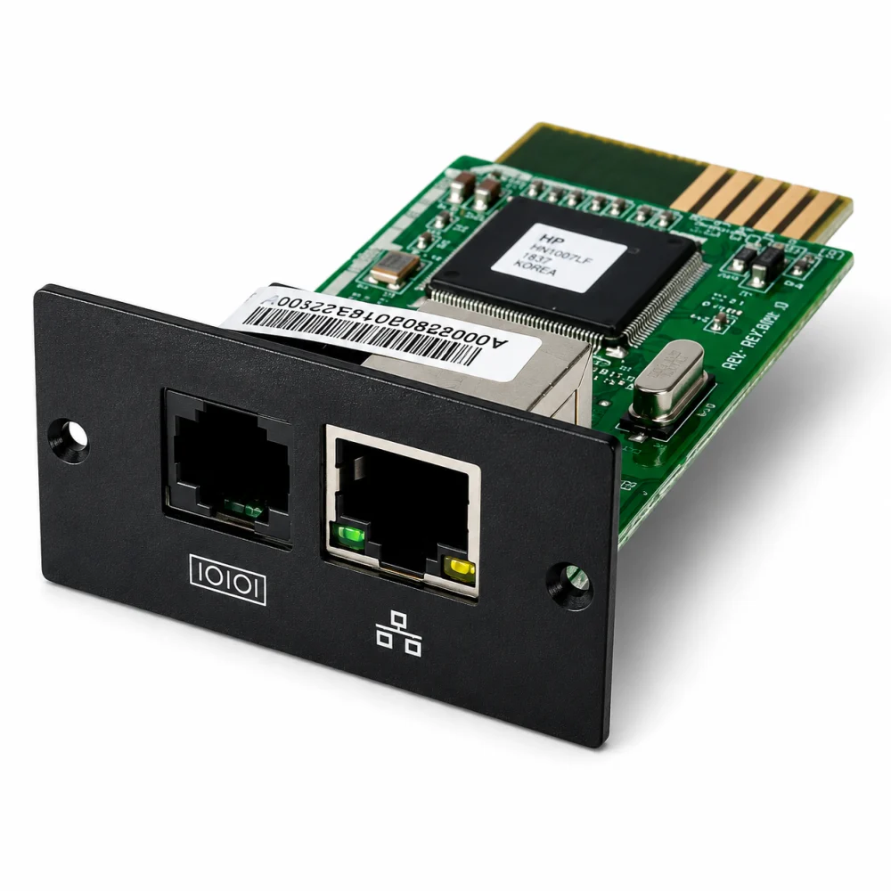 TARJETA INTELIGENTE SNMP, GESTION Y MONITOREO REMOTOS DE REDES, SOFTWARE FORZA TRACKER, RJ45, INDICADOR DE CONEXIÓN LED