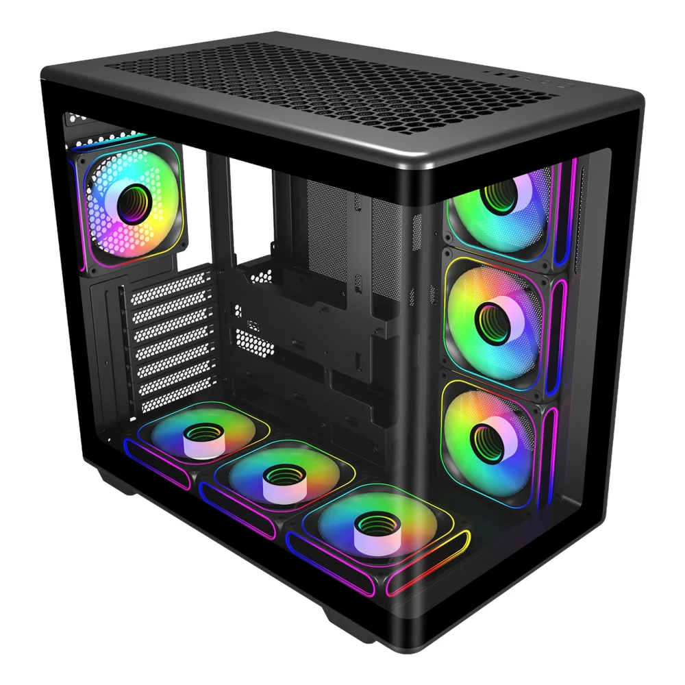 GABINETE COOLER MASTER ELITE 600, ARGB FAN 7 / BLANCO / TORRE INTERMEDIA / MINI-ITX / MINI-DTX / MICRO-ATX / ATX / PANEL PANORAMICO DE VIDRIO TEMPLADO