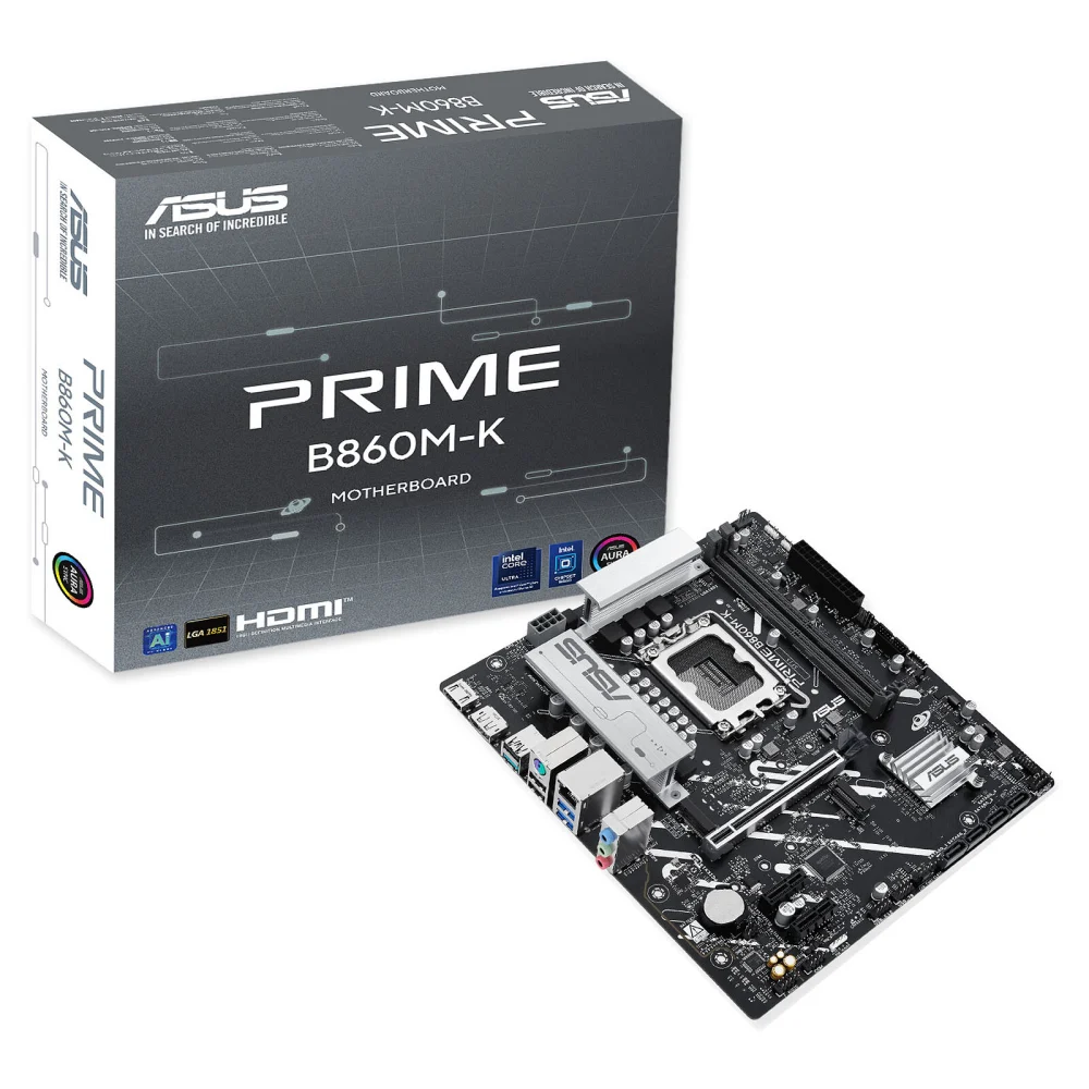 MB ASUS B860 INTEL S-1851 SERIE 2 /2X DDR5 8800 /HDMI /DP /2X M.2 /2X USB 3.2 /MICRO ATX /GAMA MEDIA