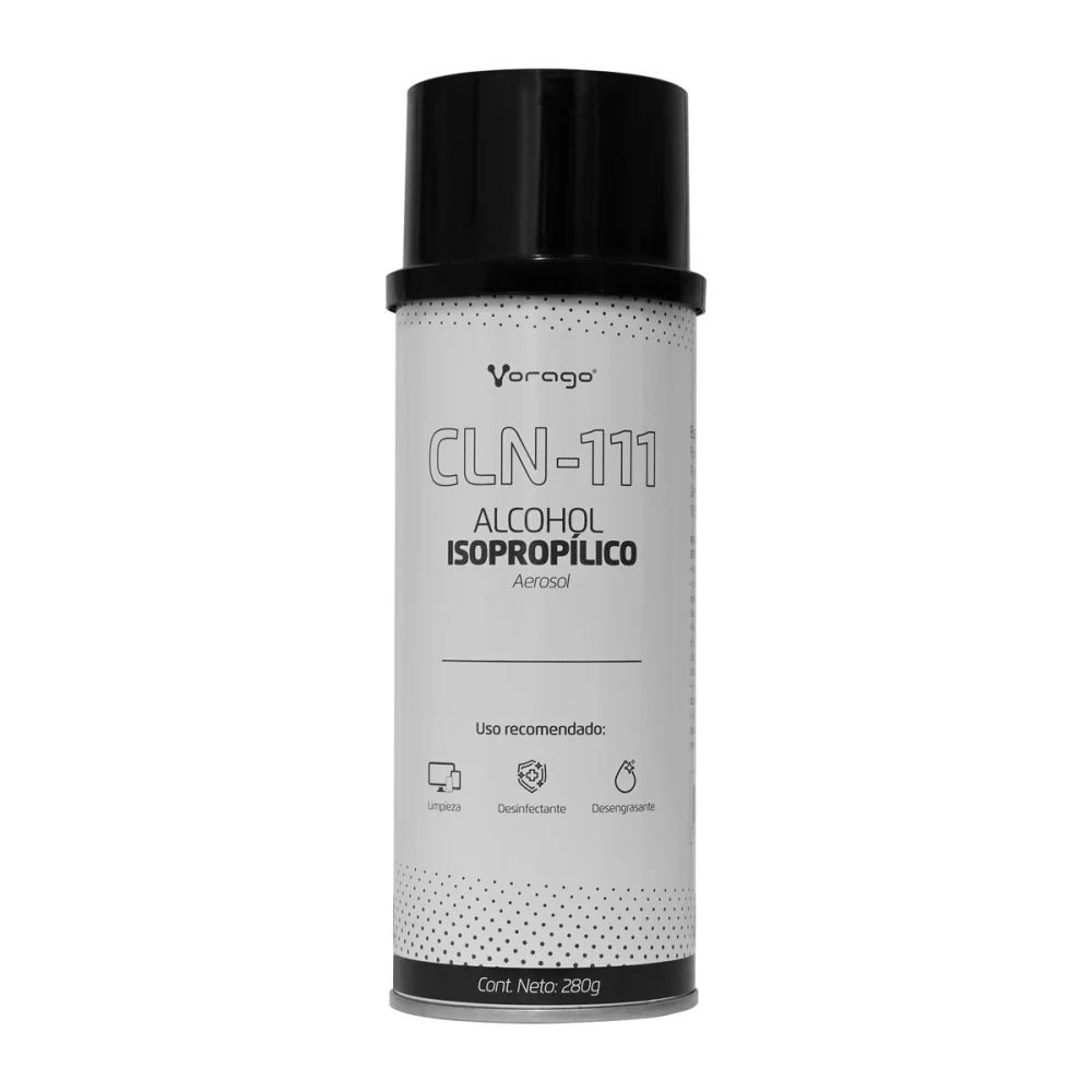 ALCOHOL ISOPROPILICO AEROSOL   /   VORAGO   /   CLN-111  /    280G  /    PARA COMPONENTES ELECTRÓNICOS