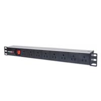 BARRA PDU,INTELLINET,713993,  8 CONT. GAB / RACK 19, 1U, CONTRA SOBRECARGA, ON / OFF