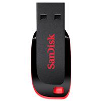 MEMORIA SANDISK 128GB USB 2.0 CRUZER BLADE Z50 NEGRO C / ROJO SDCZ50-128G-B35