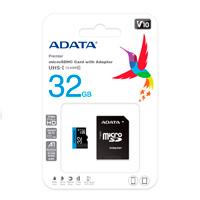MEMORIA ADATA MICRO SDXC / SDHC 32GB UHS-I 100MB / 25MB CLASE 10 V10 A1 C / ADAPTADOR (AUSDH32GUICL10A1-RA1)