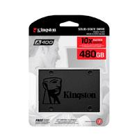 UNIDAD DE ESTADO SOLIDO INTERNO 480GB KINGSTON A400 2.5 SATA3 LECT.500 ESCRIT.450 MBS 7MM PC LAPTOP MINI PC SA400S37 / 480G