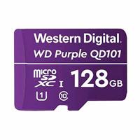 MEMORIA WD PURPLE SC QD101 MICRO SDXC 128GB VIDEOVIGILANCIA 24 / 7 CLASE 10 U1 LECT 50MB / S ESC 40MB / S WDD128G1P0C