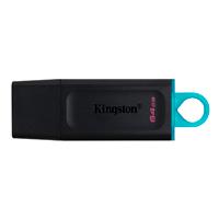 MEMORIA KINGSTON 64GB USB 3.2 ALTA VELOCIDAD / DATATRAVELER EXODIA NEGRO (DTX / 64G)