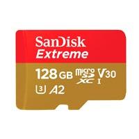 MEMORIA SANDISK MICRO SDXC 128GB EXTREME 190MB / S 4K CLASE 10 A2 V30 C / ADAPTADOR SDSQXAA-128G-GN6MA