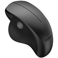 MOUSE INALMBRICO ERGONMICO SCROLL LATERAL QUARONI 3 SCROLL / RECEPTOR 2.4 GHZ / 1200 DPI / PTICO / BAJO CONSUMO / NEGRO