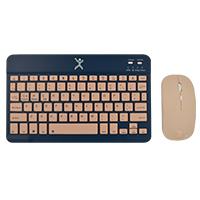 KIT TECLADO Y MOUSE INALAMBRICO BLUETOOTH RECARGABLE ERGONOMICO COMPACTO PERFECT CHOICE GENOVA - AZUL /  / SUSTITUYE A KB-1013 / PC-201267