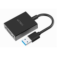 ADAPTADOR ACTECK  SHIFT PLUS AV410 / VIDEO USB 3.0 / USB A VGA / MACHO A HEMBRA / NEGRO / AC-937108