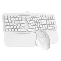 KIT TECLADO Y MOUSE ACTECK CREATOR ULTRA CONFORT MK650 / INALAMBRICO / MEMBRANA / ERGONOMICO  / REPOSABRAZOS / BLANCO / AC-939874