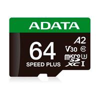 MEMORIA ADATA MICROSDXC SPEED PLUS 64GB CL10 CON ADAPTADOR (UD64GUI3V30A2SP-RA1)
