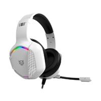AUDIFONOS GAMER ORPHIX II HS699 / ALAMBRICOS / DIADEMA / AUX 3.5 MM - USB / PC - DISPOSITIVOS MOVILES -CONSOLAS / ALTAVOCES 50 MM / ILUMINACION RGB / MICROFONO OMNIDIRECCIONAL / BLANCO / BR-
