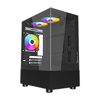 GABINETE OCELOT GAMING GLASS EN6 / MINI TOWER / M-ATX, ITX / PANEL LATERAL Y FRONTAL DE CRISTAL TEMPLADO/ INCLUYE 3 VENTILADORES / ENFRIAMIENTO LIQUIDO HASTA 240MM / GPU HASTA 315MM / COLOR 