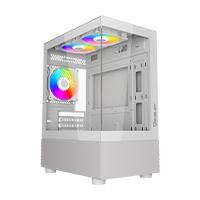 GABINETE OCELOT GAMING GLASS EW7 / MINI TOWER / M-ATX, ITX / PANEL LATERAL Y FRONTAL DE CRISTAL TEMPLADO/ INCLUYE 3 VENTILADORES / ENFRIAMIENTO LIQUIDO HASTA 240MM / GPU HASTA 315MM / COLOR 