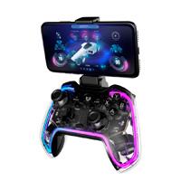 GAMEPAD BALAM RUSH KONTROL GLOW G595 / INALAMBRICO RECARGABLE / BT 5.0 / RGB / VIBRACION DUAL / SOPORTE P CELULAR / ANDROID - IOS - PC WIN - N SWITCH - PS 3-4 / BOTONES PROGRAMABLES / BR-936