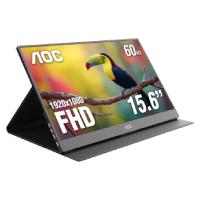 MONITOR PORTATIL LED AOC 16T20 / COLOR NEGRO / PANEL IPS 15.6 / USB-C / ASPECTO 16:9 / T.D.RESPUESTA 20MS / RESOLUCION 1920 X 1080 / 60 HZ / CONTRASTE 50M:1 / BRILLO 230 CD/M2 / 3 AÑOS DE GA