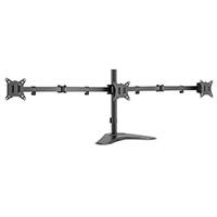 SOPORTE ACTECK ENFORCE ZONE-B SM435 / DE ESCRITORIO / 3 MONITORES / 17 - 32 PULG / HASTA 9 KG POR BRAZO / INCLINACION Y GIRO AJUSTABLE / VESA 75 - 100 MM / ORGANIZADOR DE CABLES / NEGRO / AC