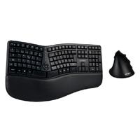 KIT ACTECK CREATOR VIRTUOS FITT MK770 / TECLADO Y MOUSE VERTICAL / INALAMBRICO / RECEPTOR USB / RECARGABLE / 118 TECLAS / ESPAÑOL / MULTIMEDIA / OPTICO / 2400 DPI AJUSTABLE / NEGRO / AC-9362